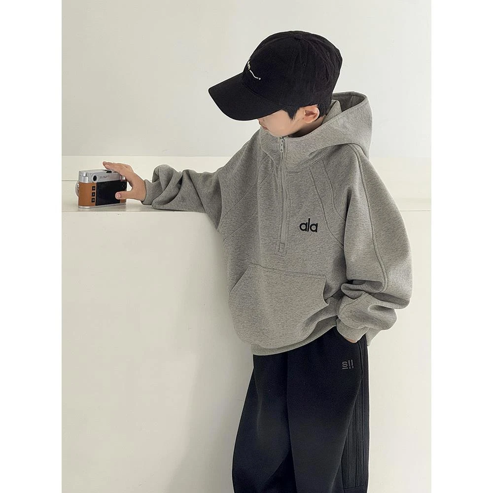 男童卫衣春秋款炸街儿童秋装上衣服痞帅2025新款中大童秋季潮童装