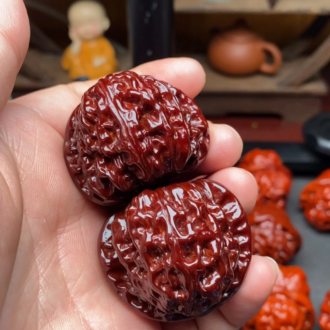 吊坠文玩核桃叮*40白狮子