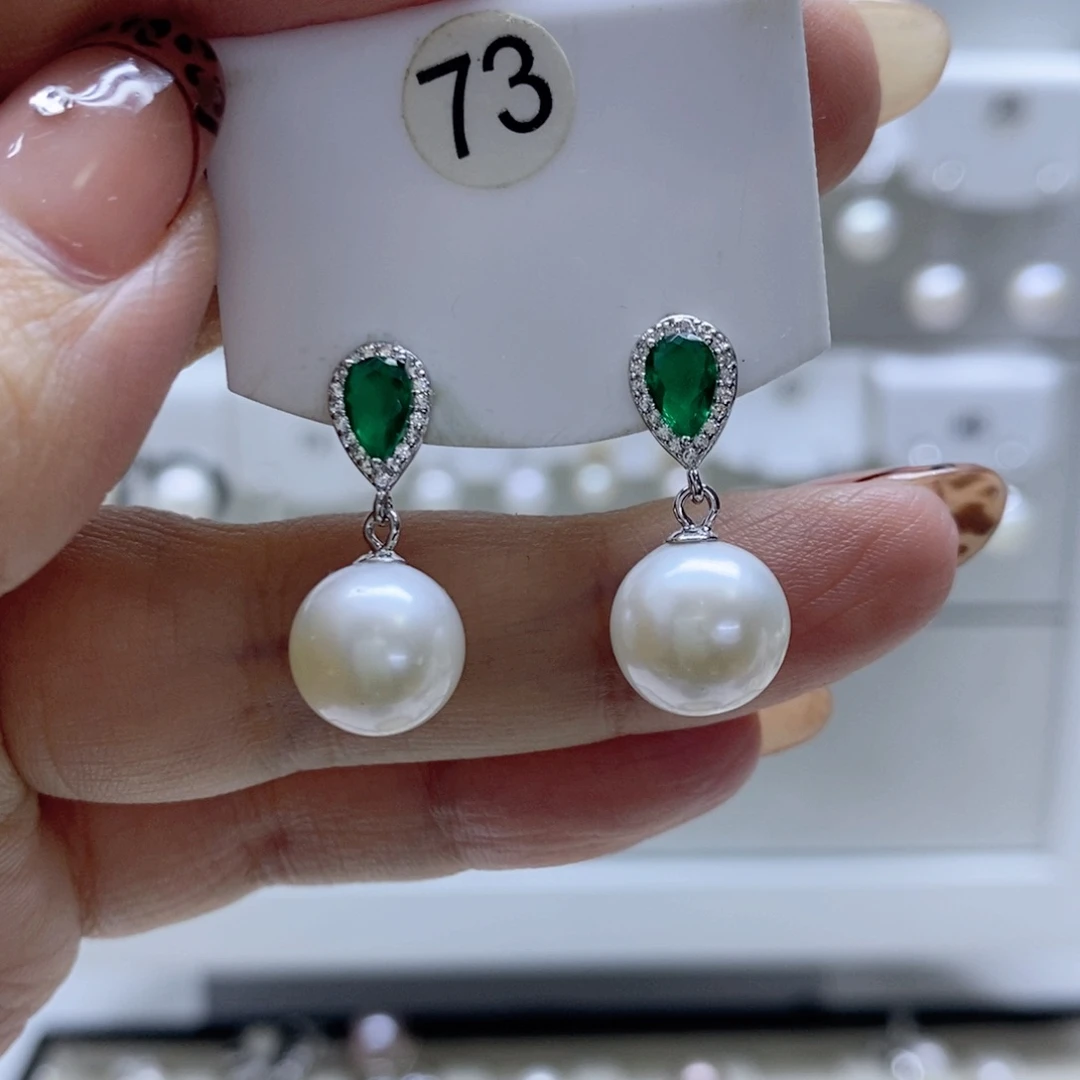 耳饰淡水珍珠银S925镶嵌
