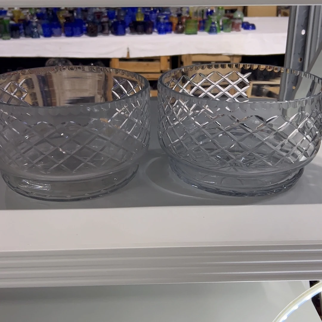 *****水晶玻璃平底款微瑕二个