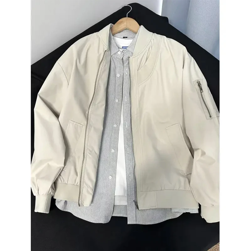 ma1飞行员夹克男款春秋新款痞帅高级感哈灵顿外套美式短款棒球服