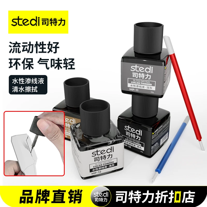 Stedi/司特力渗线液高达模型刻线环保水性渗线液丝滑渗线