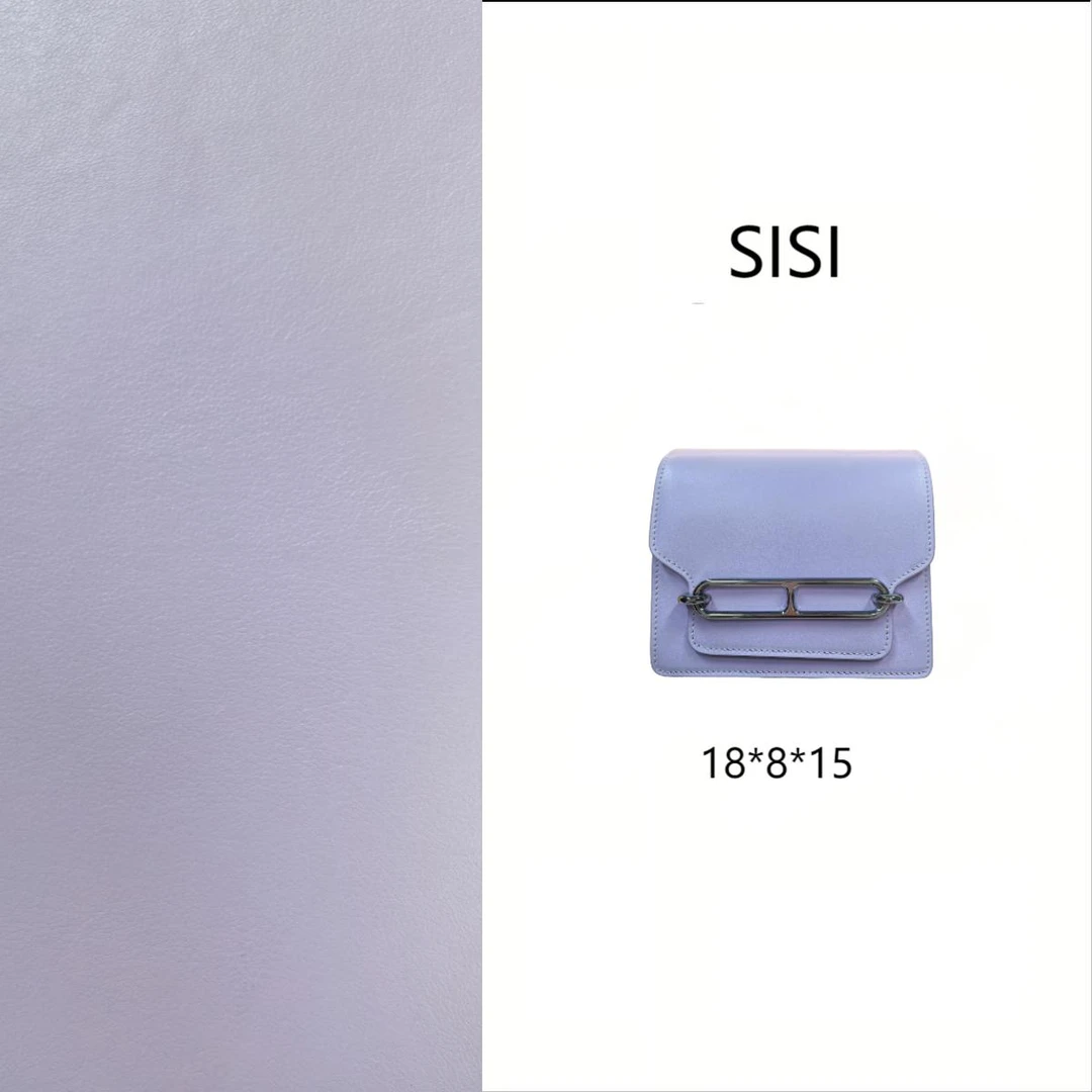 【尺寸：18*8*15】SISI原创设计高定真皮女包 猪鼻子-粉紫色