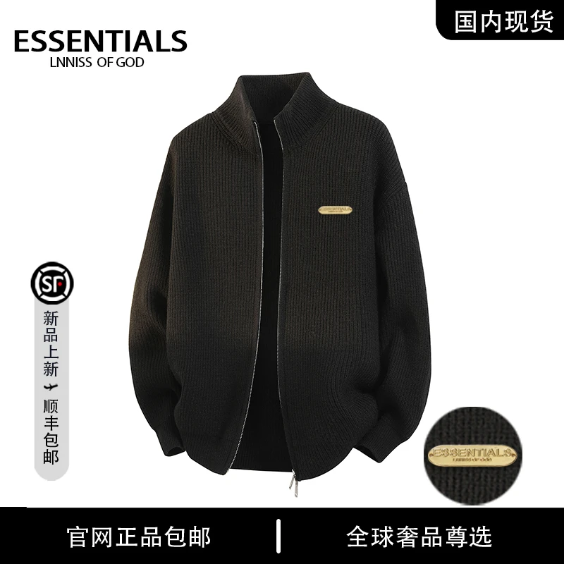 【官方奥特莱斯】品牌折扣秋季多巴胺穿搭开衫毛衣男款立领个性外套