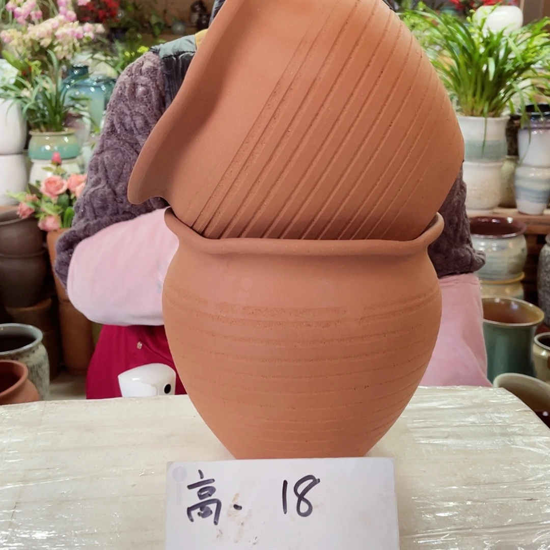 紫砂花盆高度18口径20