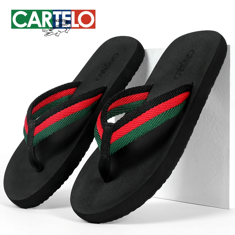 卡帝乐鳄鱼夏季新款男鞋人字拖外穿防滑耐磨软底厚底休闲个性拖鞋