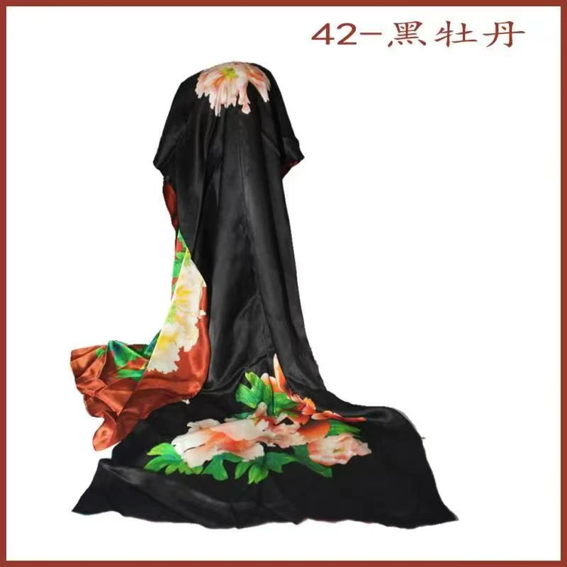 【天子坊】Emperarfang 8081 双面喷绘盘扣丝巾披肩大方高级女士