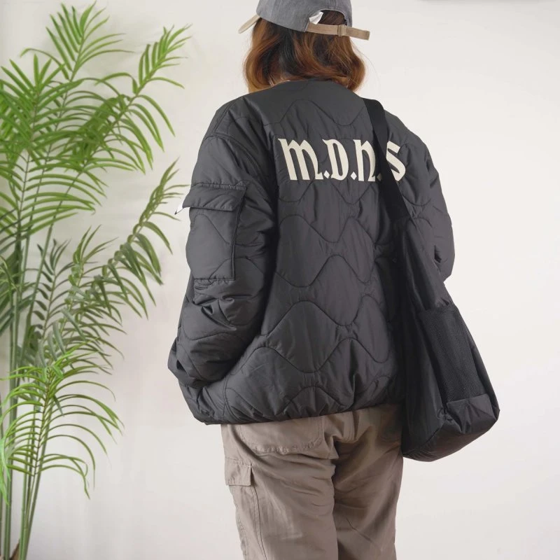m*dns余文乐同款夹棉内胆日系复古刺绣轻薄保暖夹克外套潮棉服