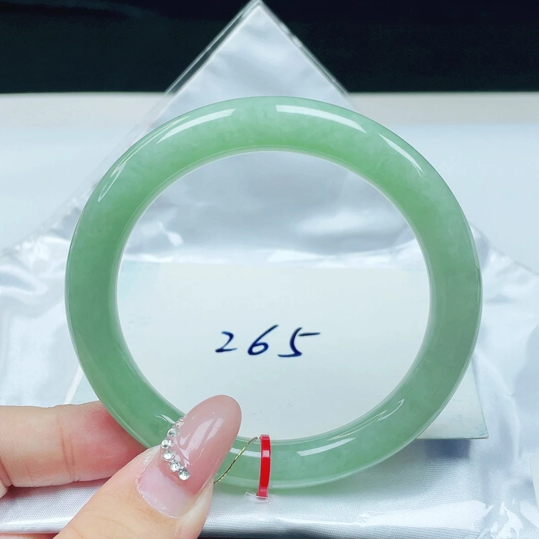 翡翠未镶嵌手镯 圆条58+