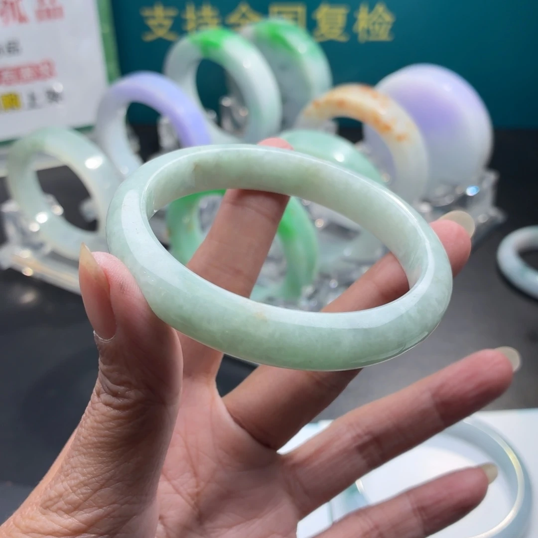 定制翡翠未镶嵌正天然翡翠手镯定金链接