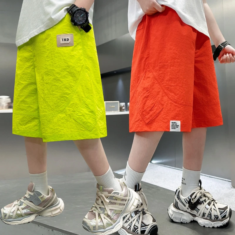 男童短裤夏季薄款宽松2025中大童休闲洋气五分裤过膝儿童中裤洋气