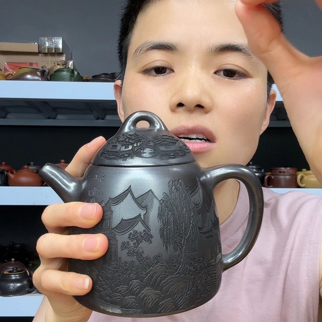 茶壶紫砂民间手艺人全手工制作