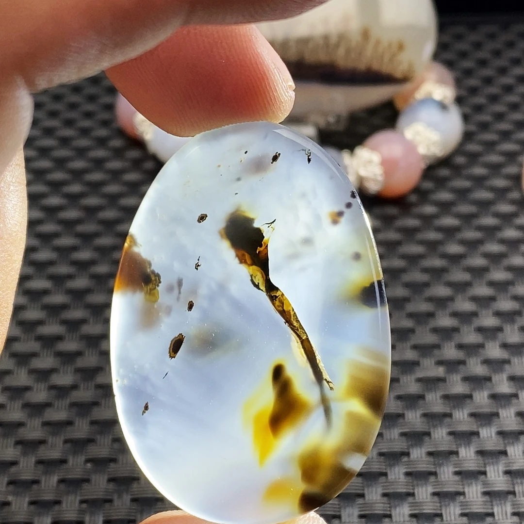 良***一玛瑙/玉髓未镶嵌吊坠(不含链)