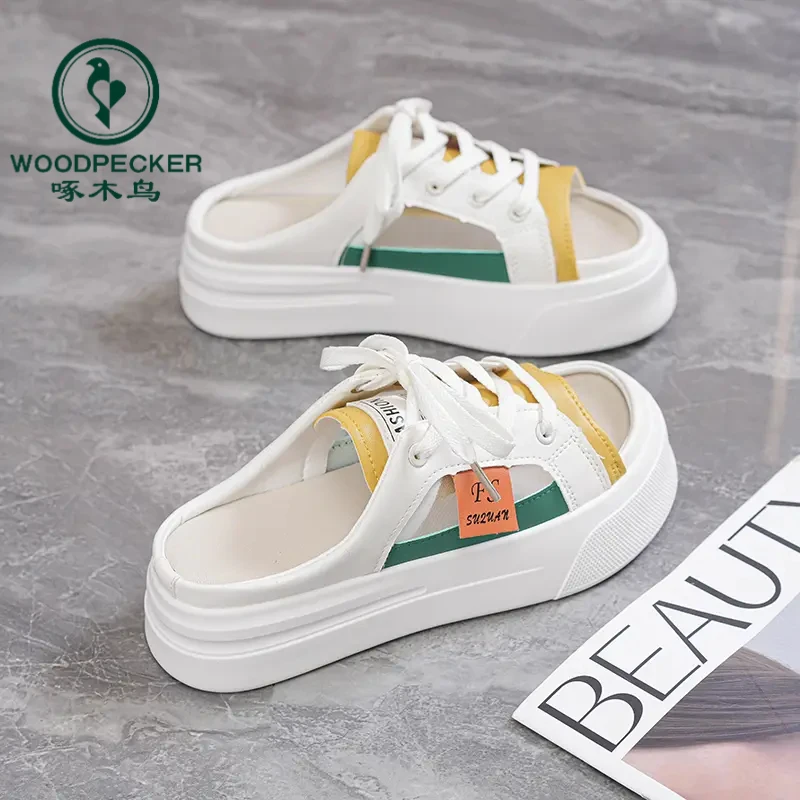 啄木鸟网红2025新款夏季凉鞋时尚透气半拖防滑凉拖外穿百搭时尚新