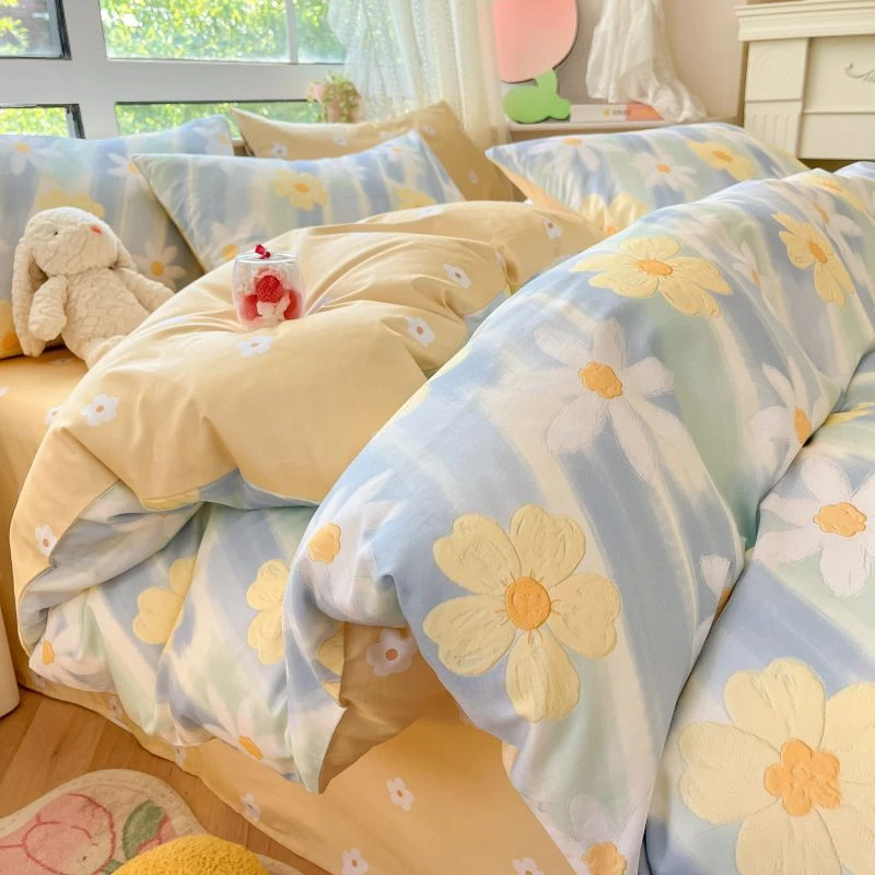 新款60支纯棉全棉100棉四件套柔软亲肤可裸睡