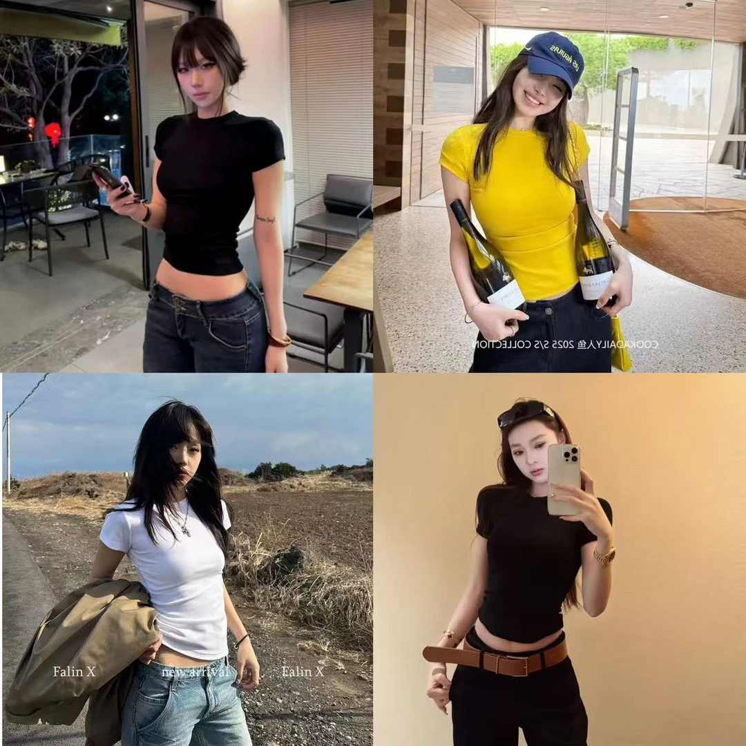 103983【正肩tee】无限回购搭配刚需 自制显瘦t恤！