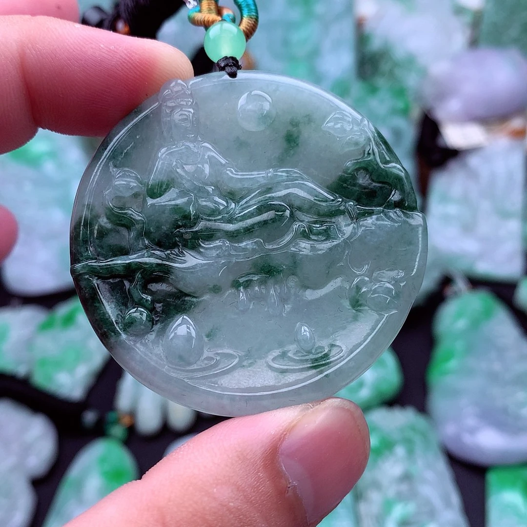 翡翠未镶嵌吊坠(不含链)