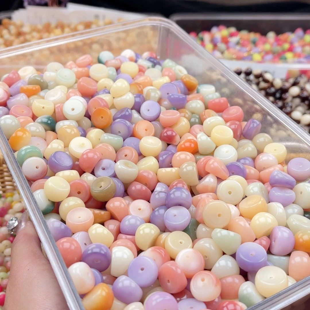 白玉菩提吊坠c14.5mm33颗。马卡龙蒜瓣大肠