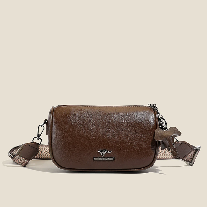 5个兜 双肩带流行多隔层女包时尚爆款复古百搭新款时尚单肩斜挎包