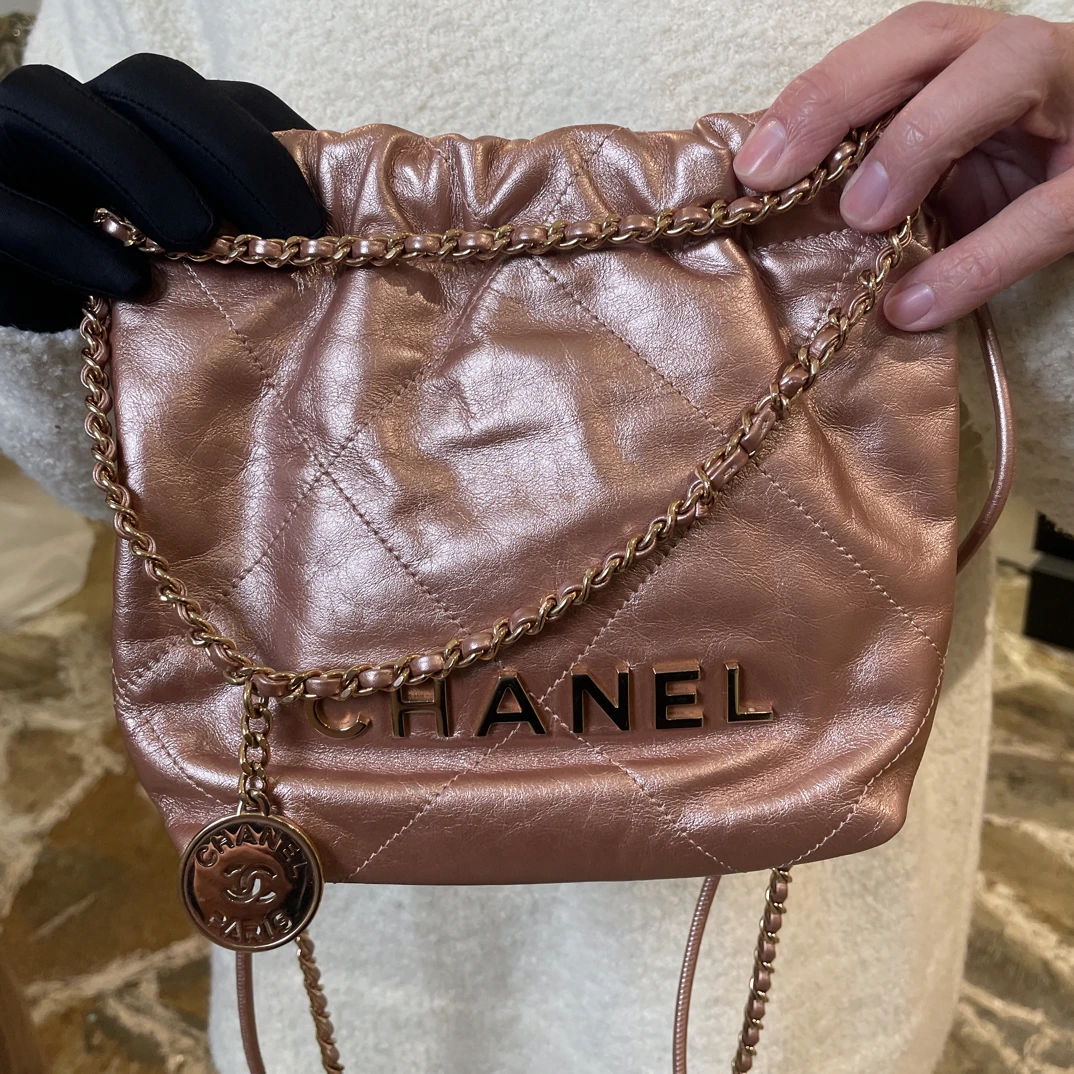 95新 Chanel/香奈儿 夏七中古/Chanel22bagmini单肩包
