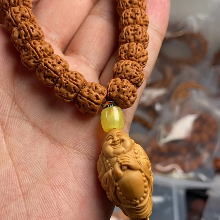猴头核桃吊坠文玩手串