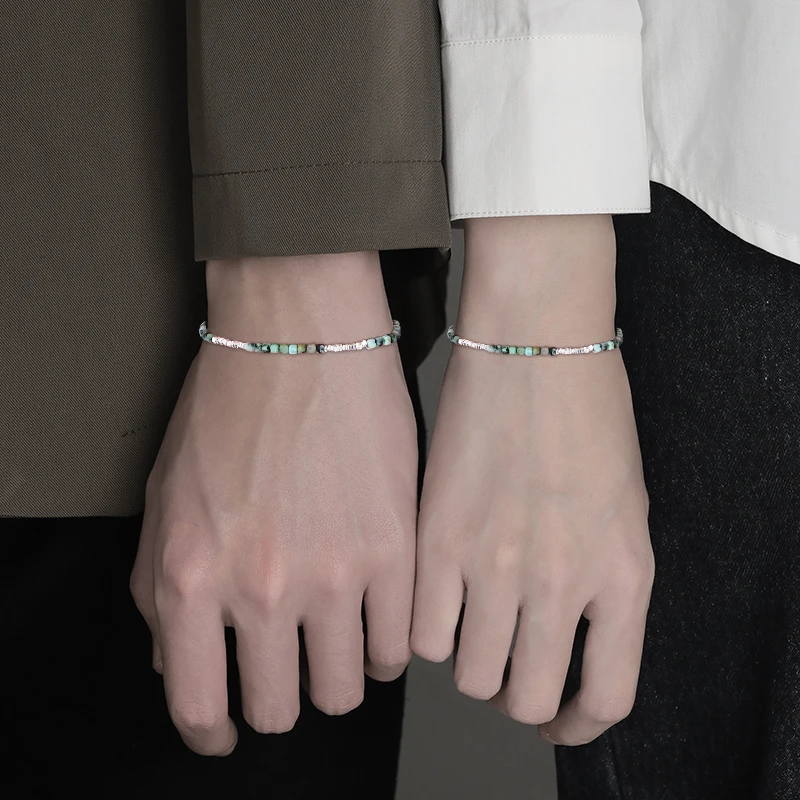 925银手链 情侣一对手镯小众纪念意义好物圣诞礼物送男友FJ501186