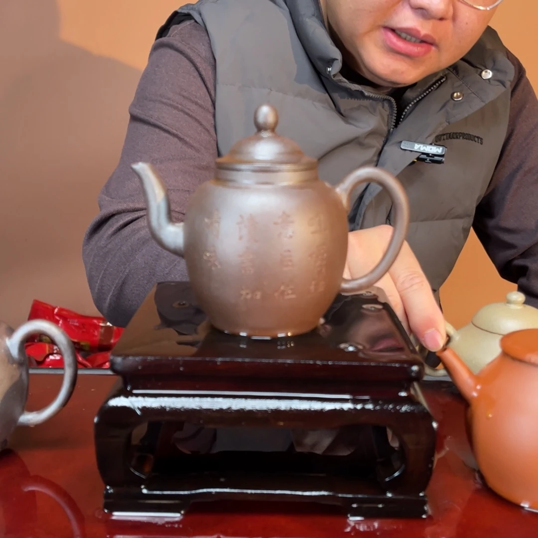 紫砂茶壶高端200cc高温紫泥清式宫灯