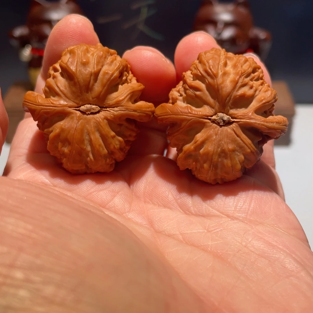 文玩核桃把件洪*三角白36+微修