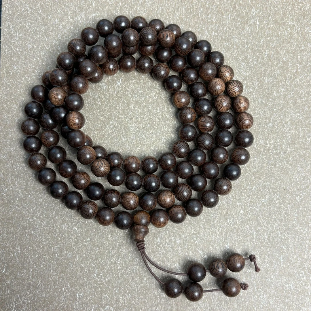 DZS002 沉香圆珠项链尺寸约8mm 多样性发一件