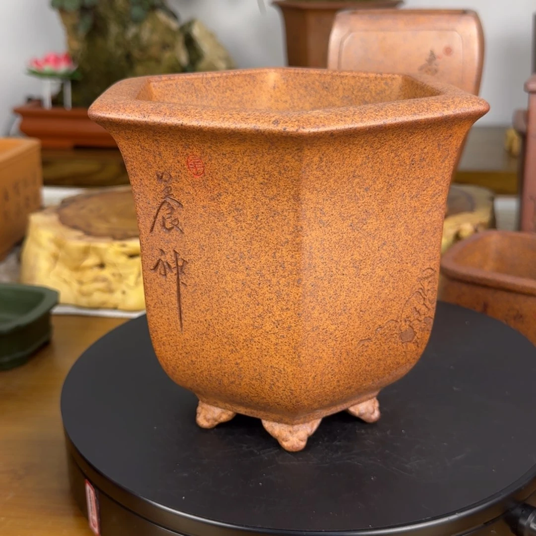 紫砂花盆用****0紫砂精品2个