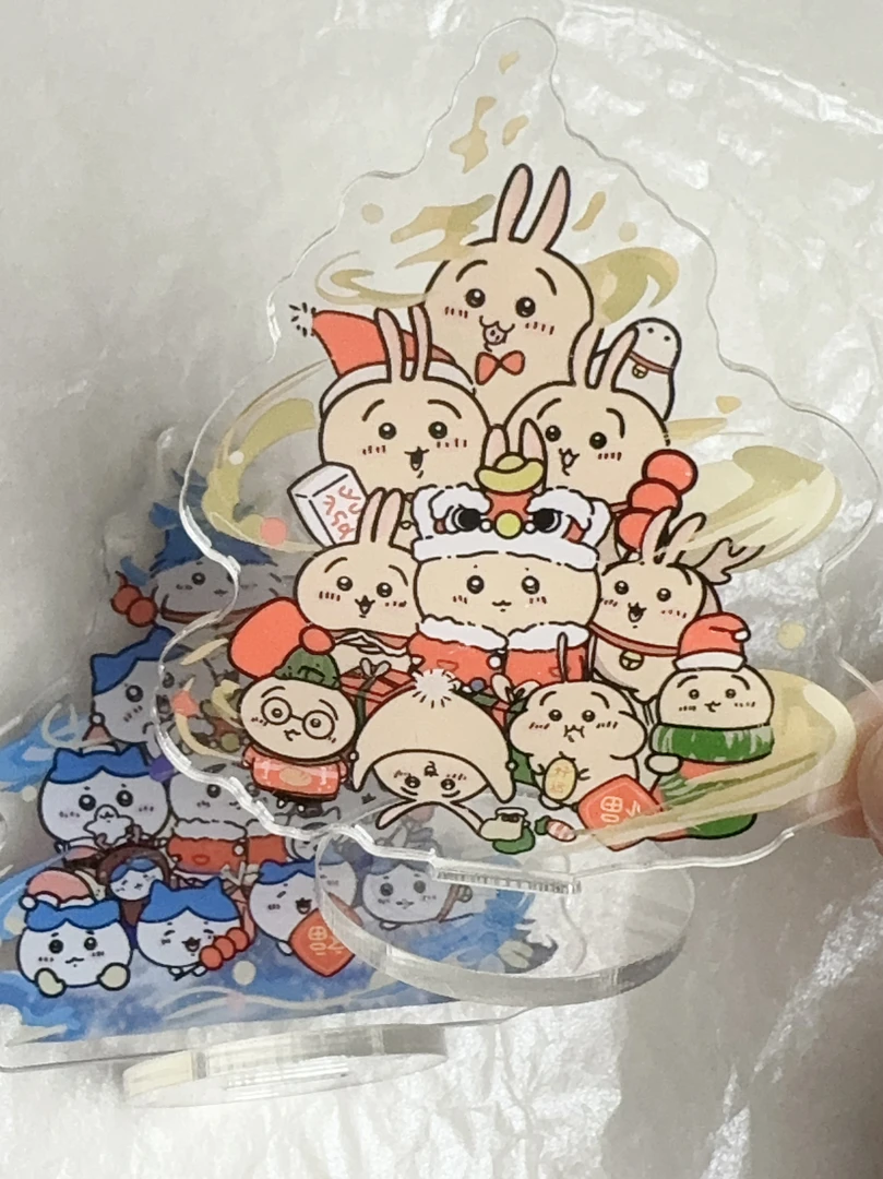 新款新年吉伊卡哇立牌小八乌萨奇ins圣诞可爱亚克力桌面装饰摆件