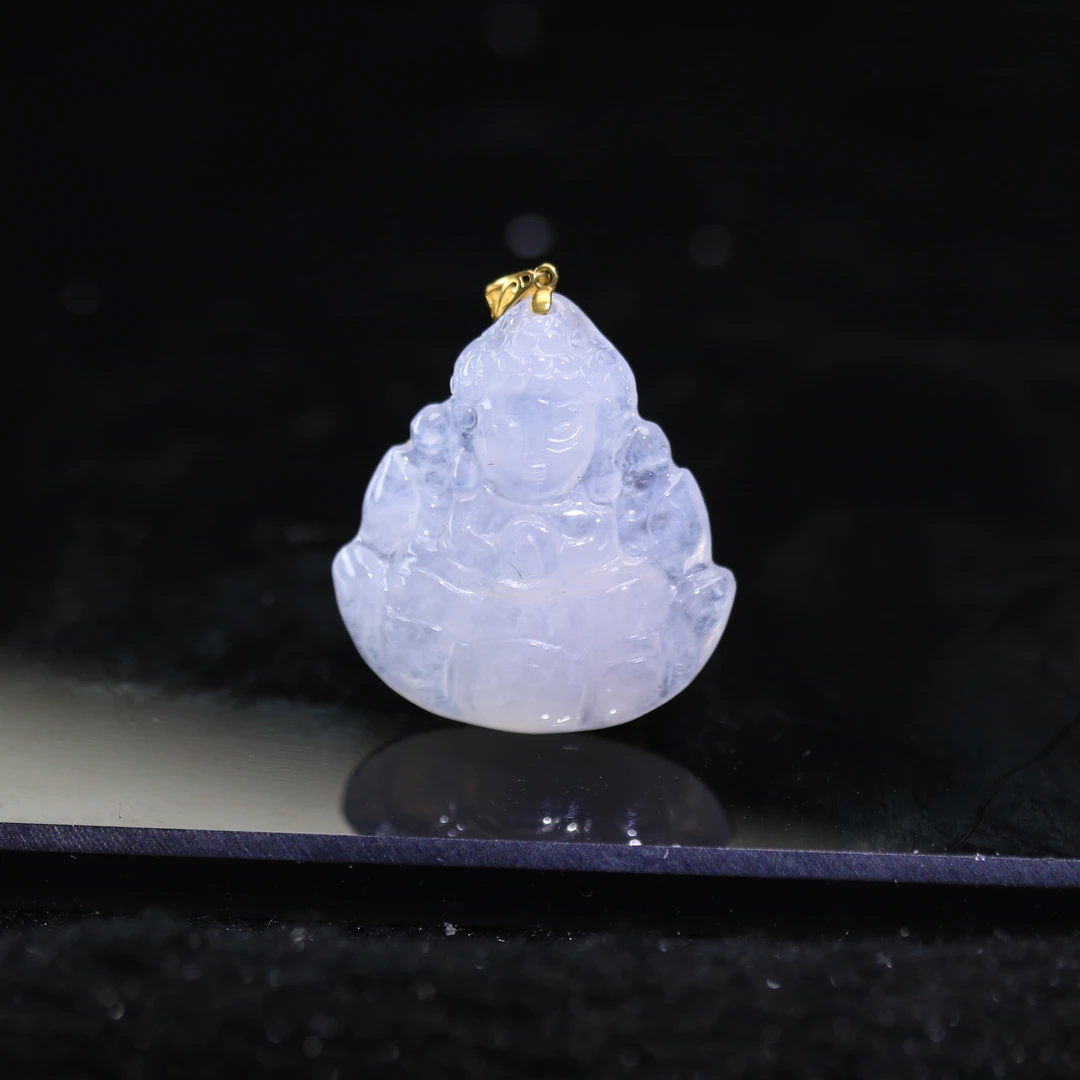 2天然缅甸翡翠A货18k宝宝佛/100343/上海嘉禾拍卖