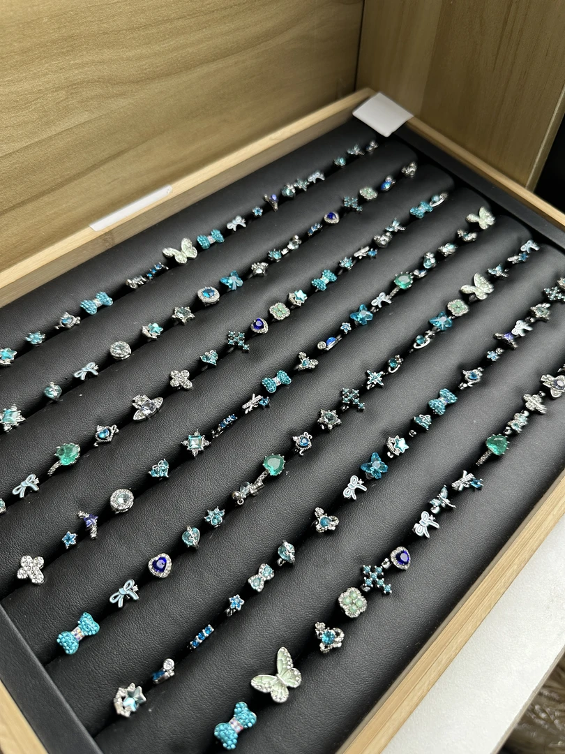 钛钢锆石耳饰 钛钢针轻工异形耳钉耳骨钉