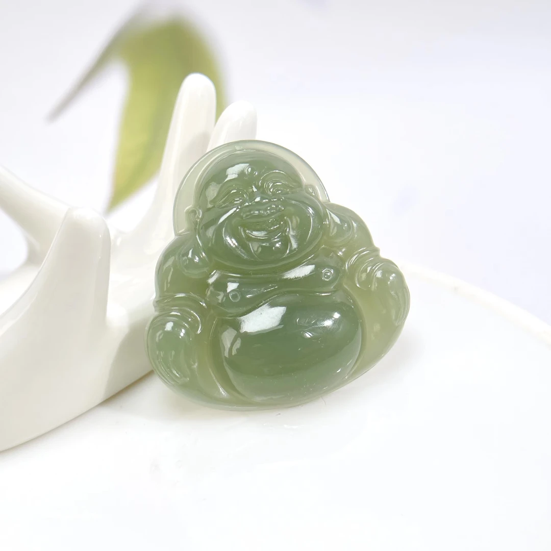 菲菲珠宝好*和田玉佛公约50mm吊坠