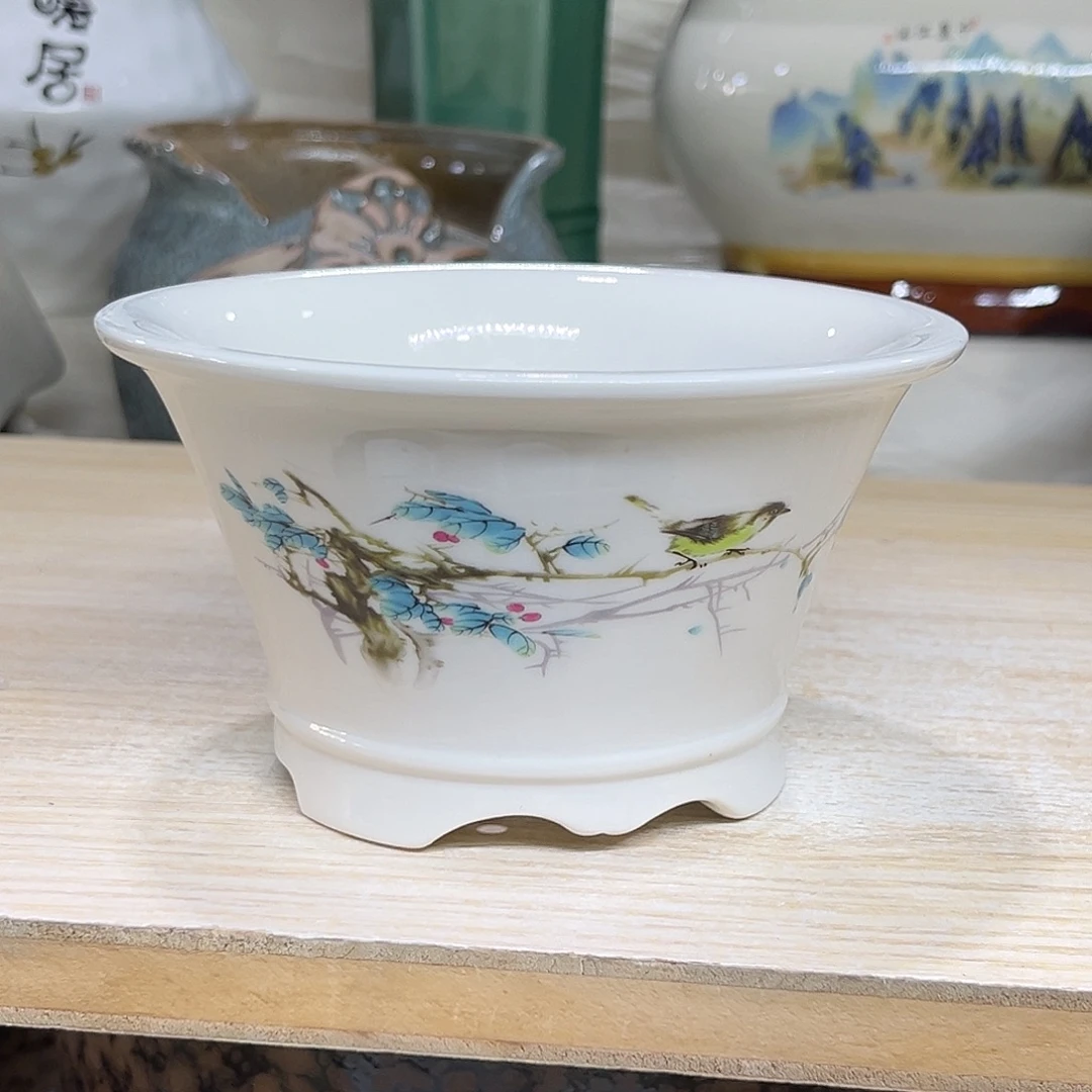 陶瓷绿植多肉微瑕花盆口径13*7.5