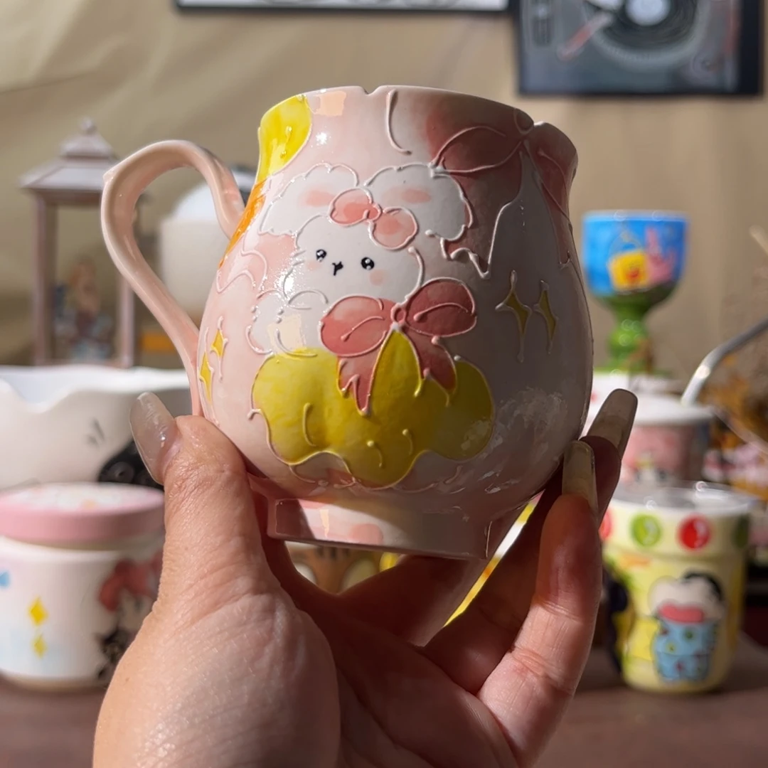 杯景德镇陶瓷文创手绘水杯