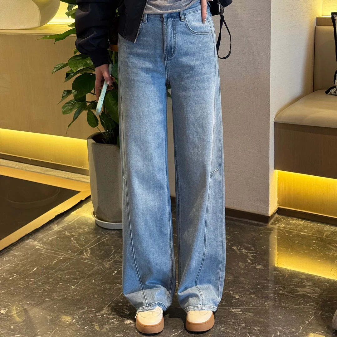 宿慕洋气衣服女休闲牛仔裤春季2025新款时尚百搭牛仔裤M000L3