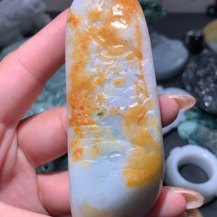 翡翠未镶嵌颈饰保真天然A货翡翠