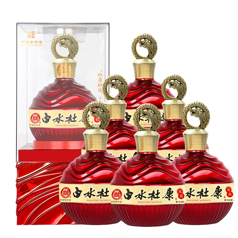 白水杜康鸿韵 52度浓香型白酒500ml*6瓶礼盒装52度500