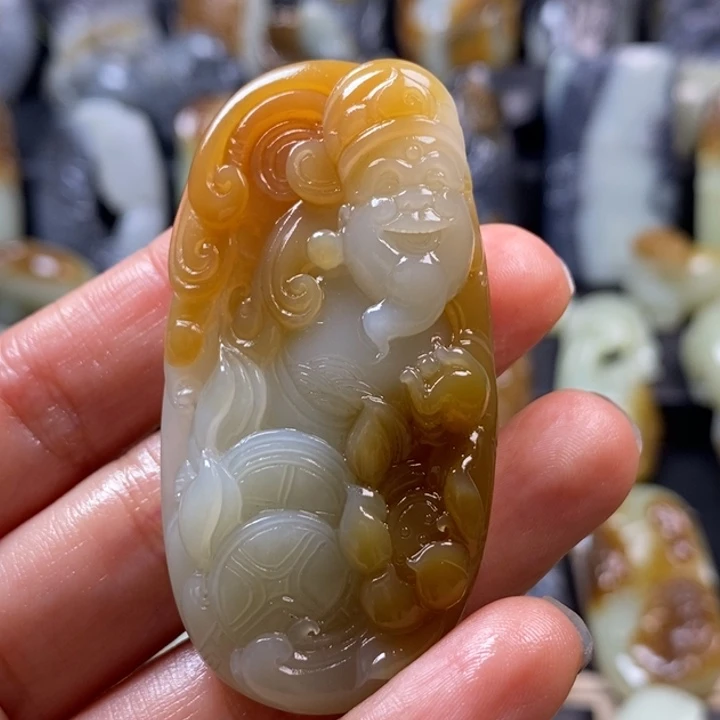 和田玉未镶嵌挂件