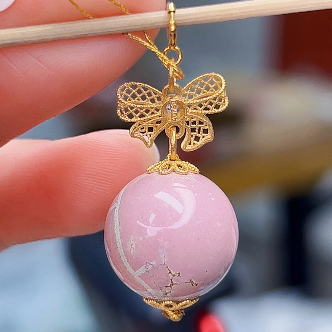 绿松石珠宝奇石18K金镶嵌