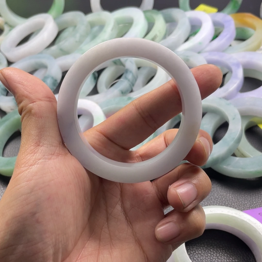 定制翡翠未镶嵌翡翠手镯55-57翡翠手镯