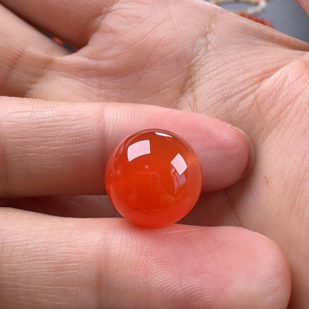 南红玛瑙未镶嵌圆珠13.3