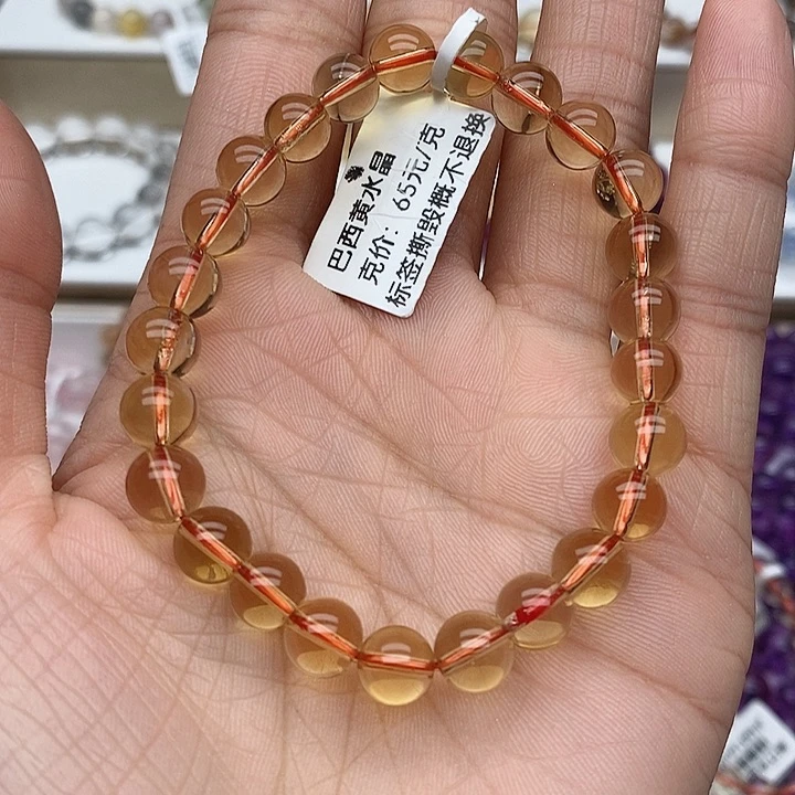 水晶手链未镶嵌巴西黄水晶7