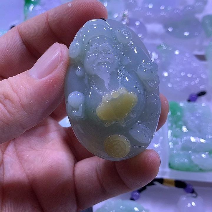 翡翠未镶嵌颈饰天然翡翠A货吊坠