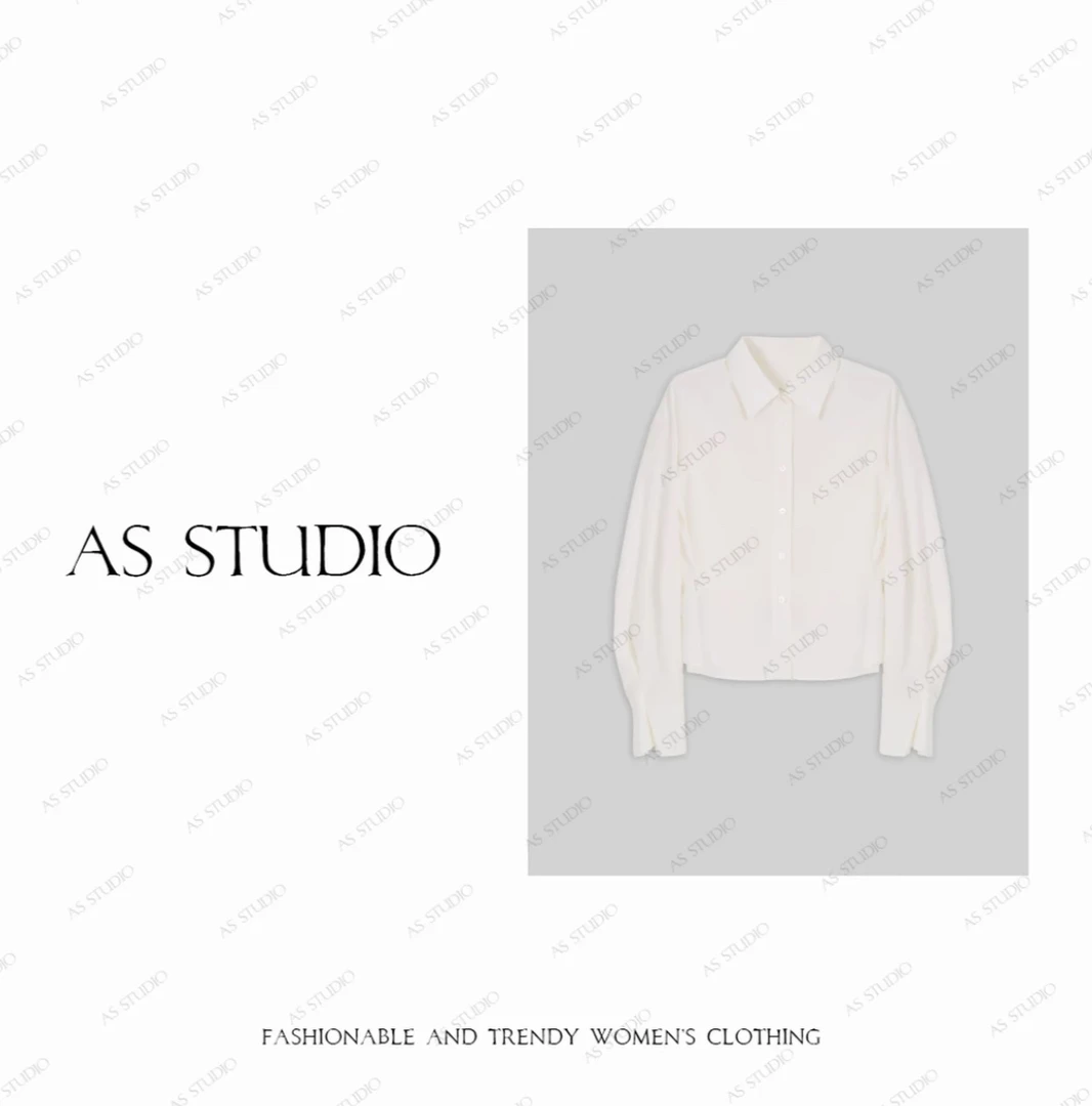 【AS小衬衫】铭顺25新设计感小众收腰解构感百搭白衬衫AS25QCS00326