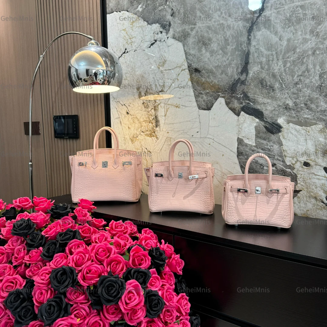 BK哑光-鳄鱼纹休闲手提斜跨单肩轻奢时尚简约轻奢小包百搭手提包