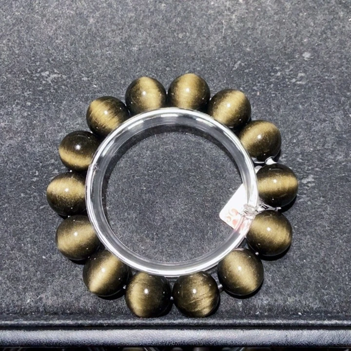 黑曜岩手串未镶嵌巨*隆