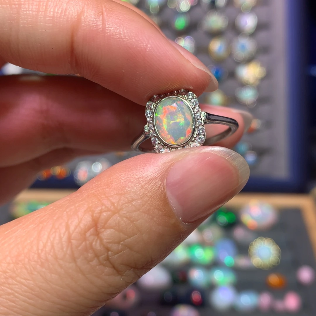 欧泊银S925镶嵌戒指款式