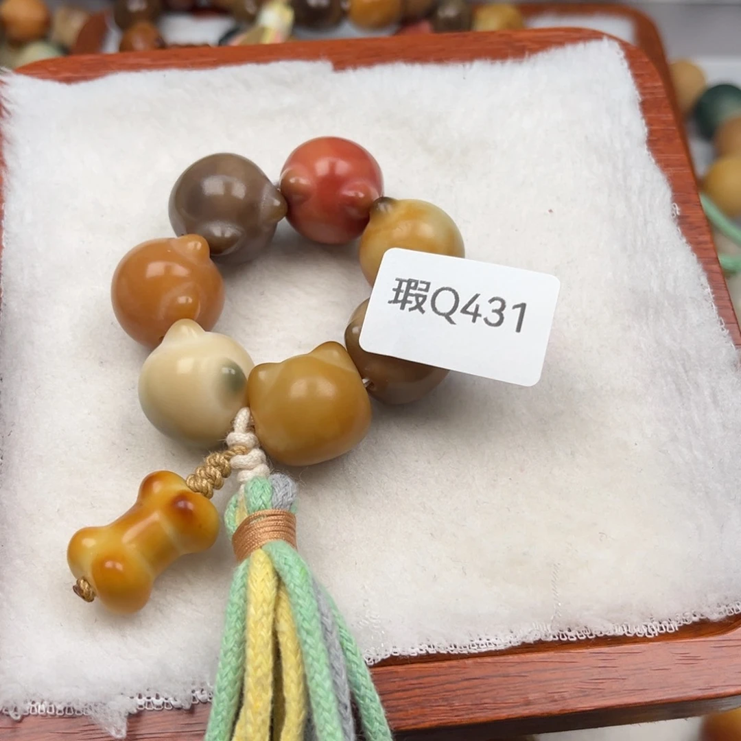菩提根/象牙果吊坠臭****哇瑕q431猫头手捻20mm一串
